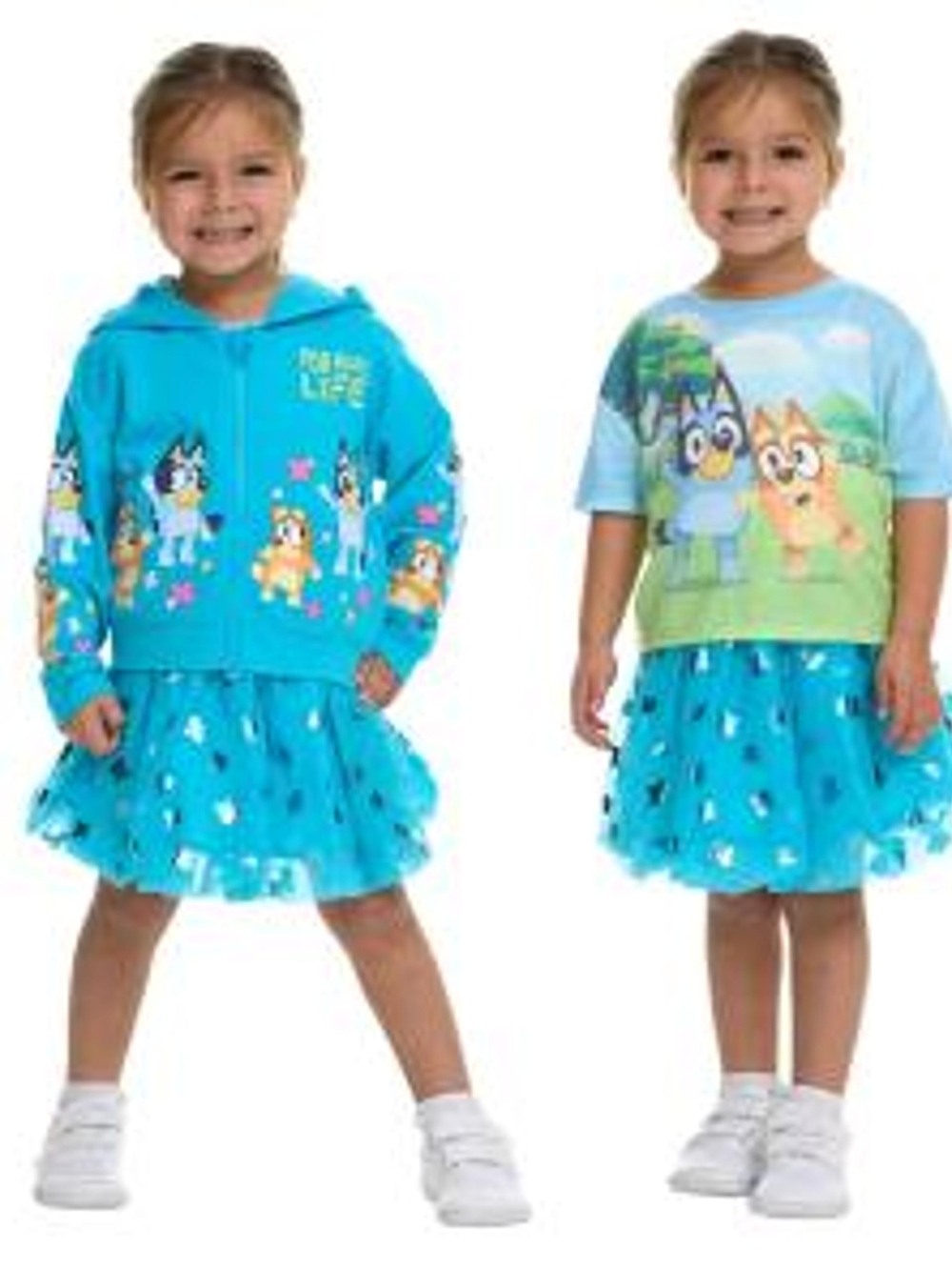 Bluey 3 Piece Set with Hooded Jacket and Tutu Skirt SIZE 2T